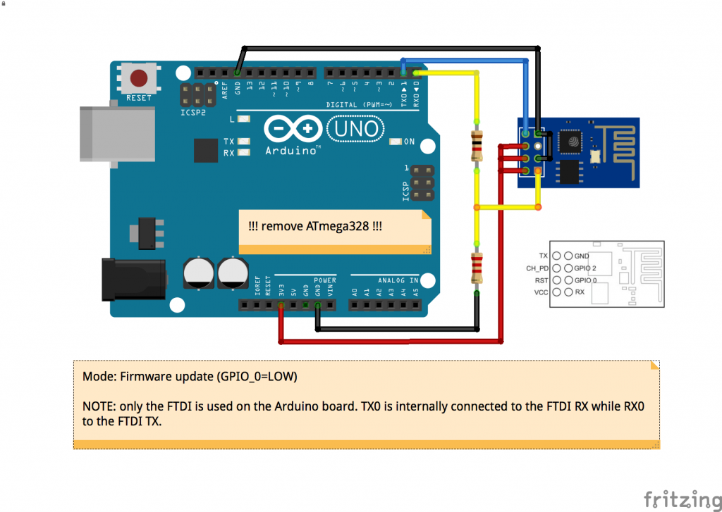 NodeMCU ESP8266 / ESP8285 Arduino #52 ESP8266 การใช้ Arduino Uno โปรแกรมแทน USB TTL